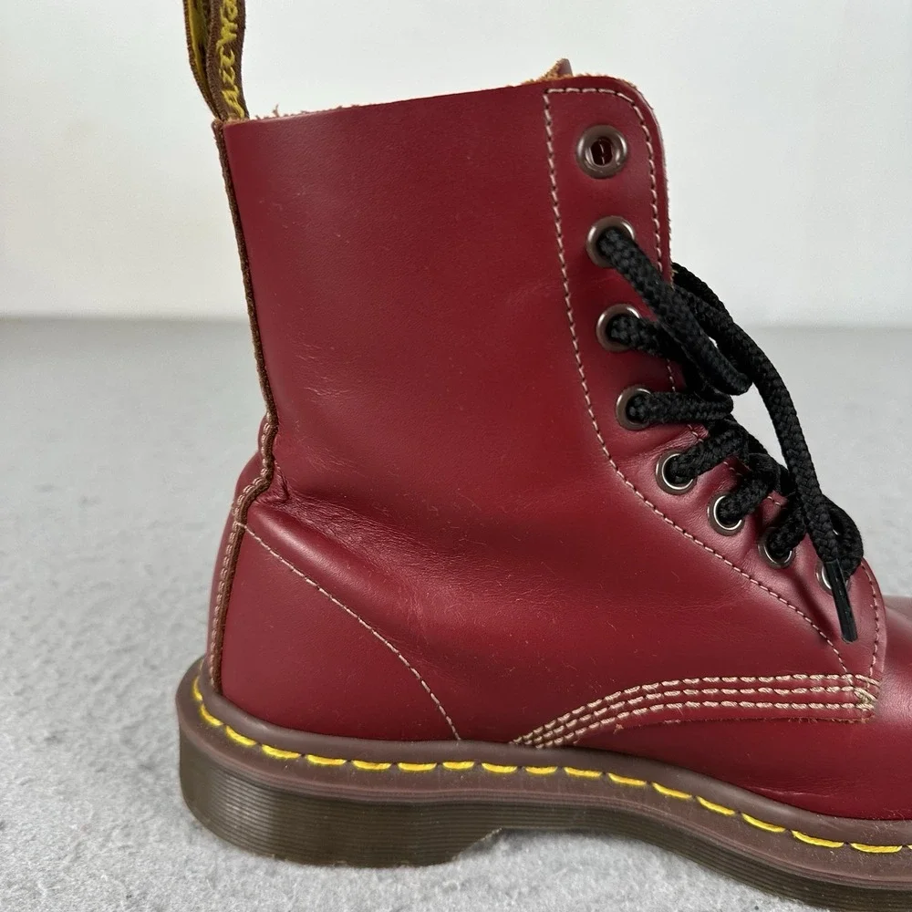 Doc Martens Boots Mens 6 Womens 7 UK 5 Made In England 1460 Oxblood 8‎ Eye MIE